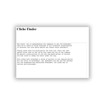 Cliche Finder